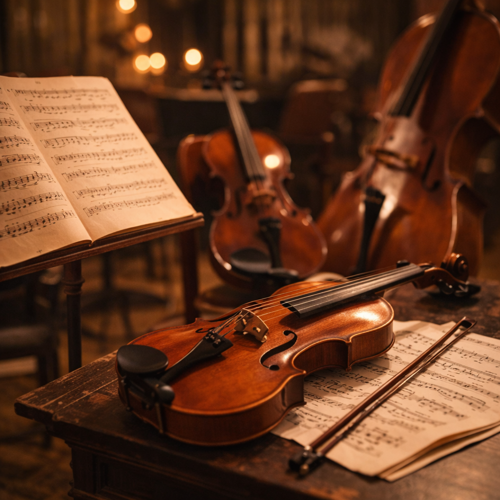 Klassische Musikszene Mit Violinen